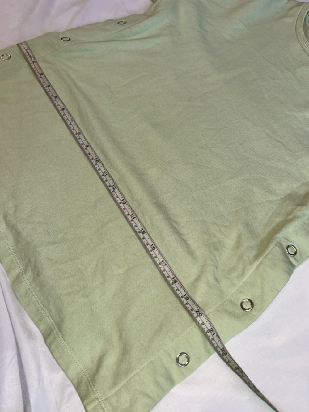 ASOS Maternity Mint Green Crew Neck Long-Sleeve Top with Side Snap Detail - Picture 6 of 8